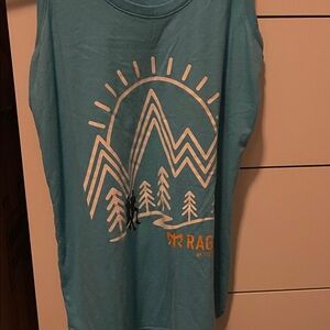 Teal Graphic Tank Top